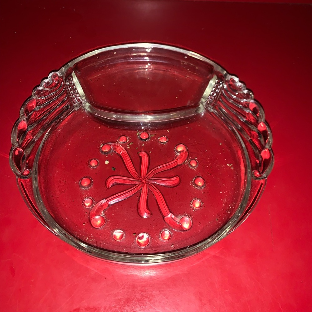 MCM Unique Glass Shallow Bowl 6”